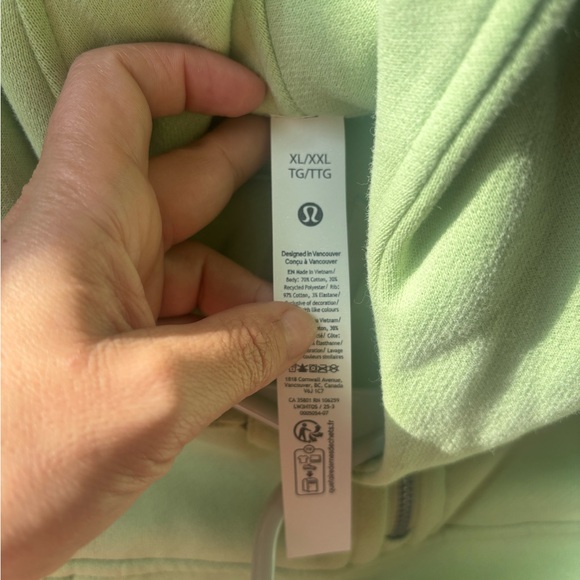 Lululemon Scuba Oversized Half-Zip Hoodie - Lemongrass - XL/XXL - Picture 5 of 6